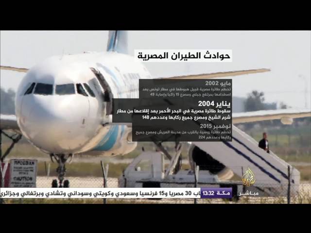 تعرف على أبرز حوادث الطيران المصرية