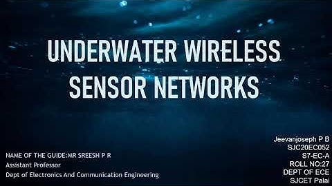 Underwater Wireless Sensor Networks