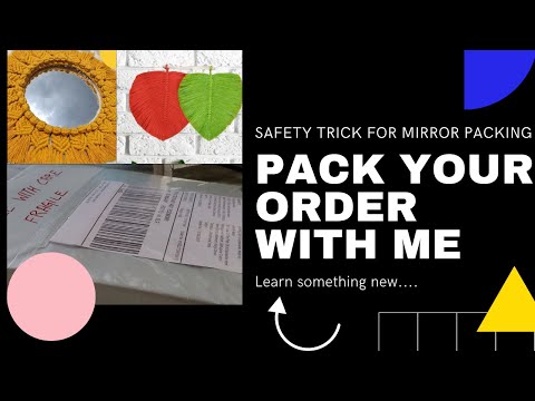 Macrame Mirror packing Idea|Packing order|How to Ship a mirror safely #macramemirror #mirrorpacking