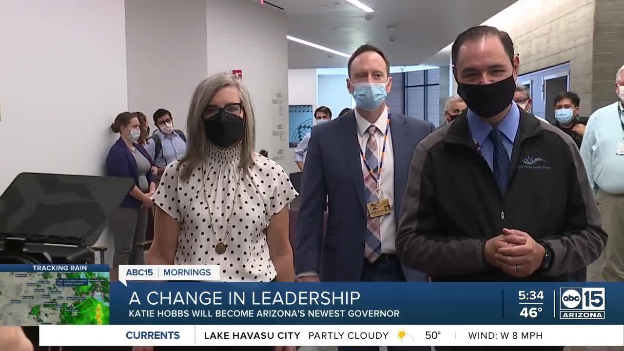 Democrat Katie Hobbs to take office as Arizona governor - YouTube