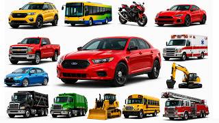 10 Vehicle Names | Learn Vehicle Names in English with sounds | Mode of Transport for kids