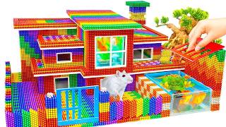 DIY - How To Build House On Stilts For Turtle From Magnetic Balls (Satisfying