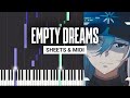 EMPTY DREAMS - CYPARISS - Piano Tutorial - Sheet Music & MIDI