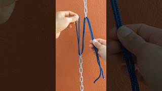 Tip Of Connecting Chain With Paracord. Adjustable Locked Knot.