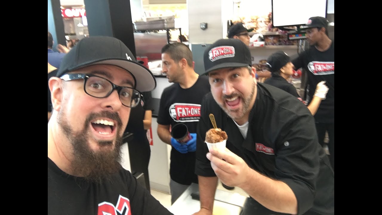 Enjoying A Fat One With Joey Fatone At Fat One's Hot Dogs & Italian Ice ...