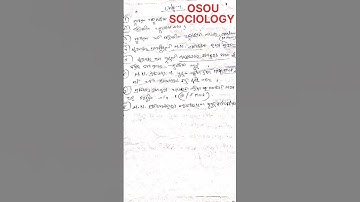 OSOU// Sociology MSO-3 unit -1 to 4 // Select Note // Ours Study Area