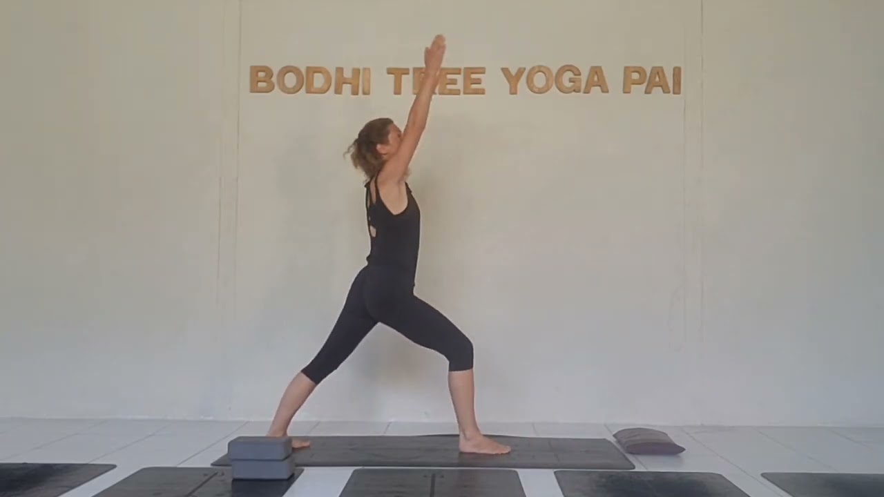 65-minute vinyasa yoga class, intermediate level