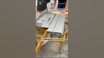 Máy cưa bàn trượt đa năng 2 lưỡi cắt ván công nghiệp thẳng nét không xước cạnh #maycuagocongnghiep