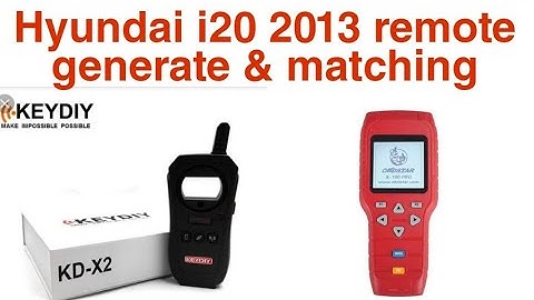 hyundai i20 remote generate & matching