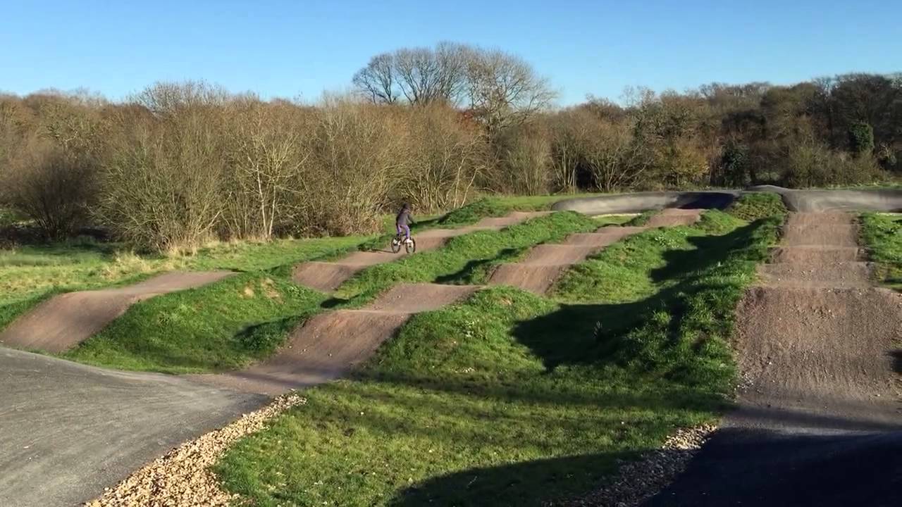 Leo on new bike at Burgess Hill UK BMX Pump Track YouTube