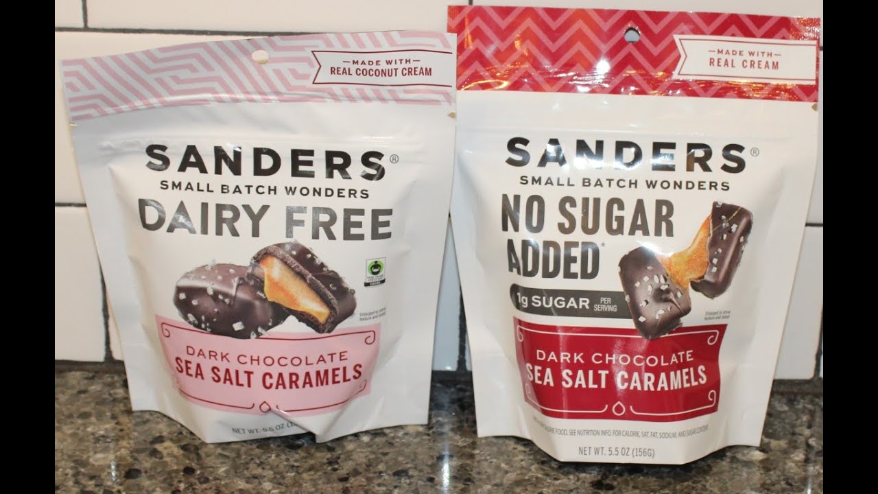 Sanders Small Batch Wonders Dark Chocolate Sea Salt Caramels Dairy