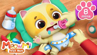 Mimi chăm sóc bé cưng | Nhạc thiếu nhi vui nhộn | MeowMi Gia đình những chú mèo