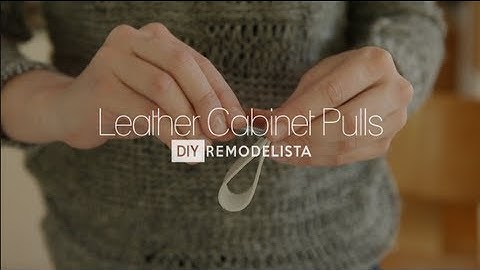 DIY Leather Cabinet Pulls | Remodelista