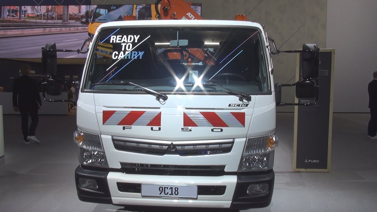 Fuso Canter 9C18 Tipper Truck with Crane (2019) Exterior and Interior