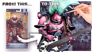 I hand sculpted a Slaanesh Noise Marine from a Warhammer 40k Mcfarlane Space marine action figure