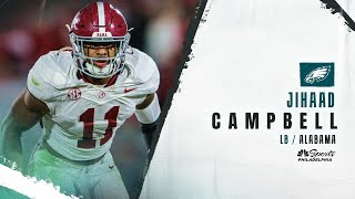 Instant reactions after Eagles trade up one spot to draft Alabama linebacker Jihaad Campbell
