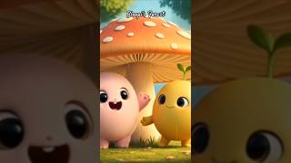 Safe Under the Mushroom 🍄💛 | Rainy Forest Moment