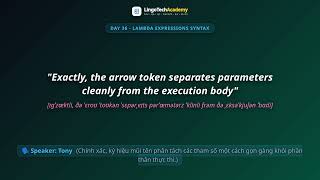 🚀 Day 36 - Lambda Expressions Syntax | English for Software Engineers
