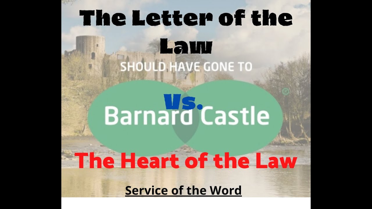 The Letter of the Law Vs. The Heart of the Law: Service of the Word ...
