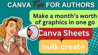 Use Canva Sheets and bulk create to make a lot of social media images in one go