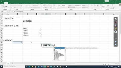 Excel  Funciones Matemáticas y trigonométricas