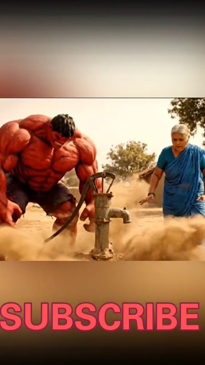 Red Hulk vs Dadi 😂 Handpump Challenge Funny Village Superhero Story” #shorts #funny