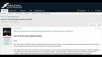 AXE-FX III - Firmware 20.00 Production Just Released!