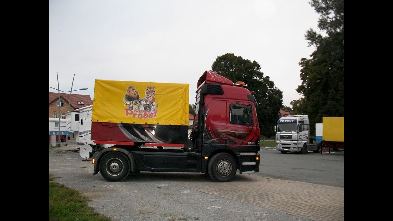 Zirkus Probst 2013 Ankunft in Bad Langensalza