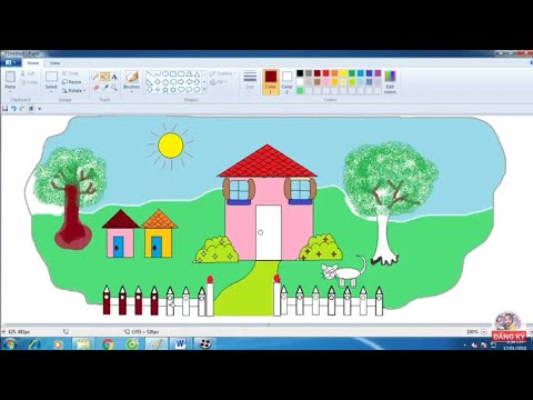 Tin học 1 Hướng dẫn vẽ bãi biển bằng Paint  YouTube