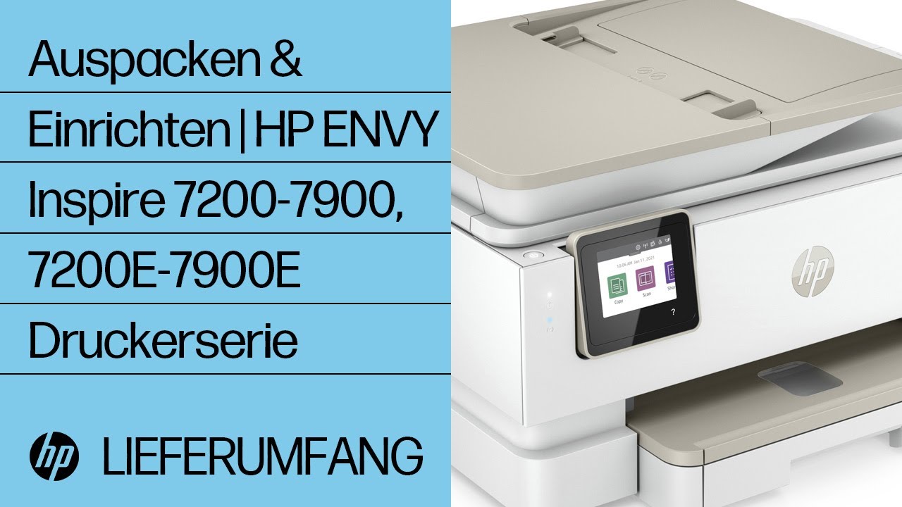 Drucker HP ENVY Inspire 7200-7900, 7200E-7900E – Ersteinrichtung