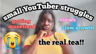 small YouTuber struggles | monetization, views and more