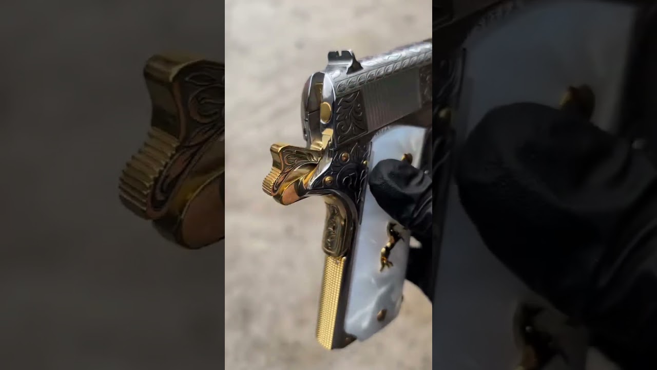 Sunday we keep working // Colt 1911 // Scroll // 24k // By: Stormbreaker // project completed 9/7/25