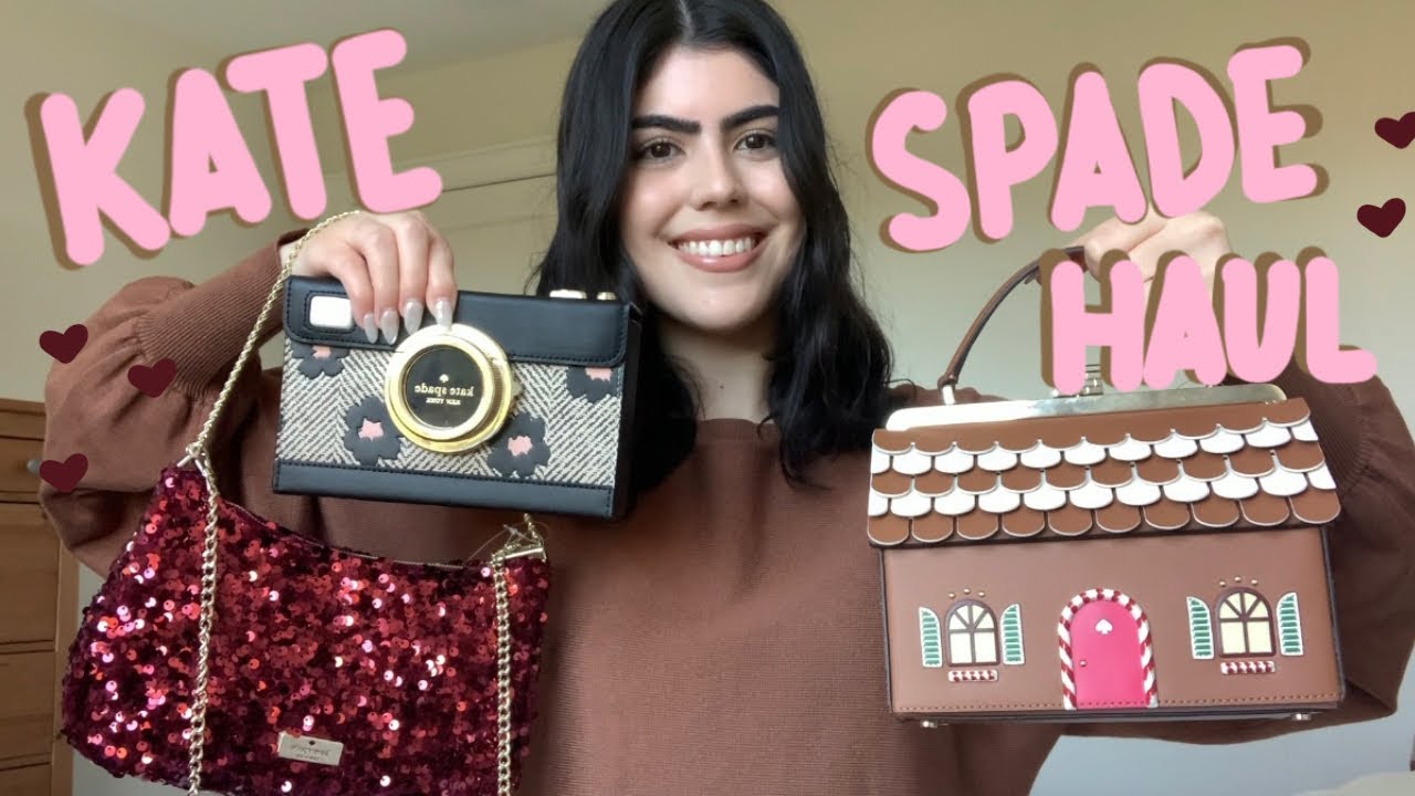 KATE SPADE HAUL! $1500 VALUE! Camera & Gingerbread House Novelty Bags!