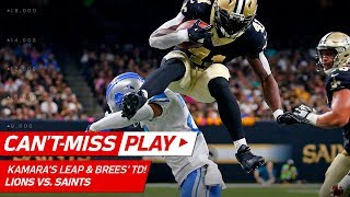 Celebrity Alvin Kamara's Nasty Hurdle Sets Up Drew Brees' Big TD Pass! | Can't-Miss Play | NFL Wk 6 Highlights Profile