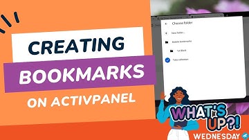 Save Bookmarks on Your ActivPanel 9 - What