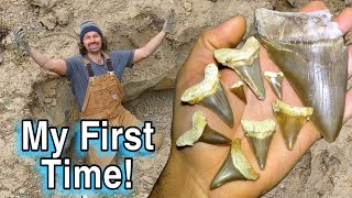 Professional Shark Tooth Hunting Tour Gets Crazy