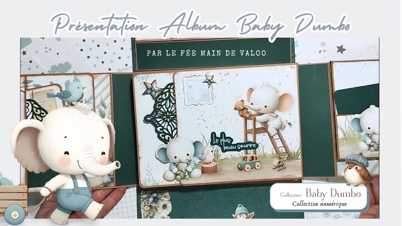 Présentation Album  Baby Dumbo @lefeemaindevaloo  #scrap #scrapbook #scrapbooking