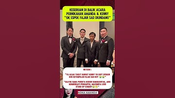 keseruan dibalik acara pernikahan Amanda Manopo & Kenny Austin "GK espek fajar sad boy diundang"