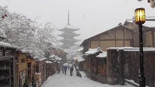 大雪の京都　2015年  Kyoto in heavy snow 　 (音声編集ヴァージョン　 voice modified version)