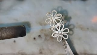 New design twisted silver ring making ! How to make lotus ring making
