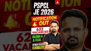 PSPCL JE 2026 🔔 | 622 Posts | Full Details in 60 Secs
