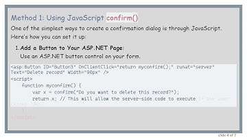 Creating a Yes/No Popup in ASP.NET VB