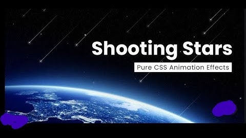 Pure CSS Shooting Star Animation Effect | CSS Only