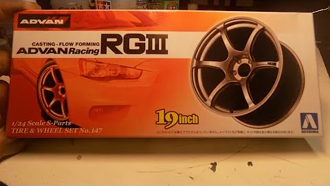 Unboxing Advan Racing RG III 19inch - Aoshima 1/24