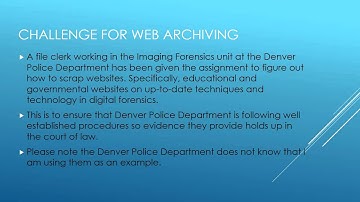 Archiving Websites Presentation