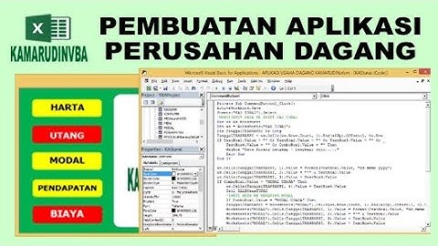 16 coding Tombol Input Userform Kas Tunai VBA Excel Pembuatan Aplikasi Perusahaan Dagang