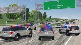 *NEW* Ford Highway Police Patrol HIGH SPEED CHASE in Greenville Wisconsin Roblox Update