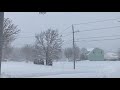 12-17-2020 Major Snowstorm in Norton, MA - Whiteout conditions, very heavy snow