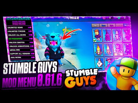 Stumble Guys Mod Menu 0.61.6 - Skins Emotes Auto Win - Stumble Guys 0.61.6  Update Mod Apk Gameplay 