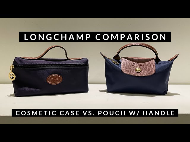 LONGCHAMP LE PLIAGE MINI POUCH / COSMETIC CASE  review, comparison, what  fits, & mod shoots 